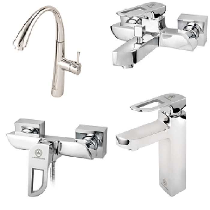 ست 4 تکه شیرالات قهرمان مدل موج