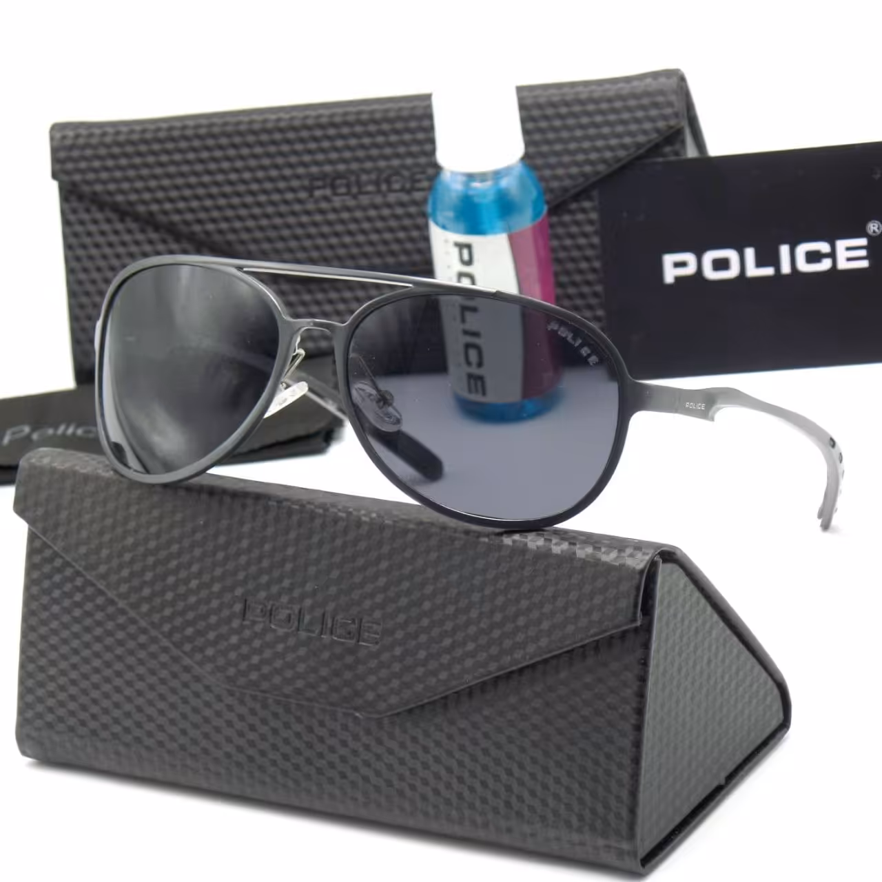 عینک آفتابی آلومنیومی مردانه پلیس UV400   دسته فنر POLICE