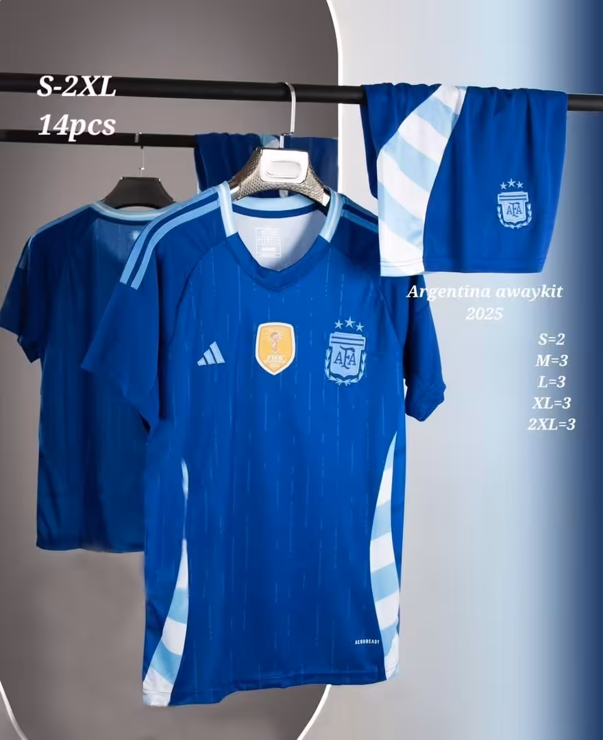کیت دوم تیم ملی آرژانتین 2024-2025 (پیراهن شورت) ورژن هواداری