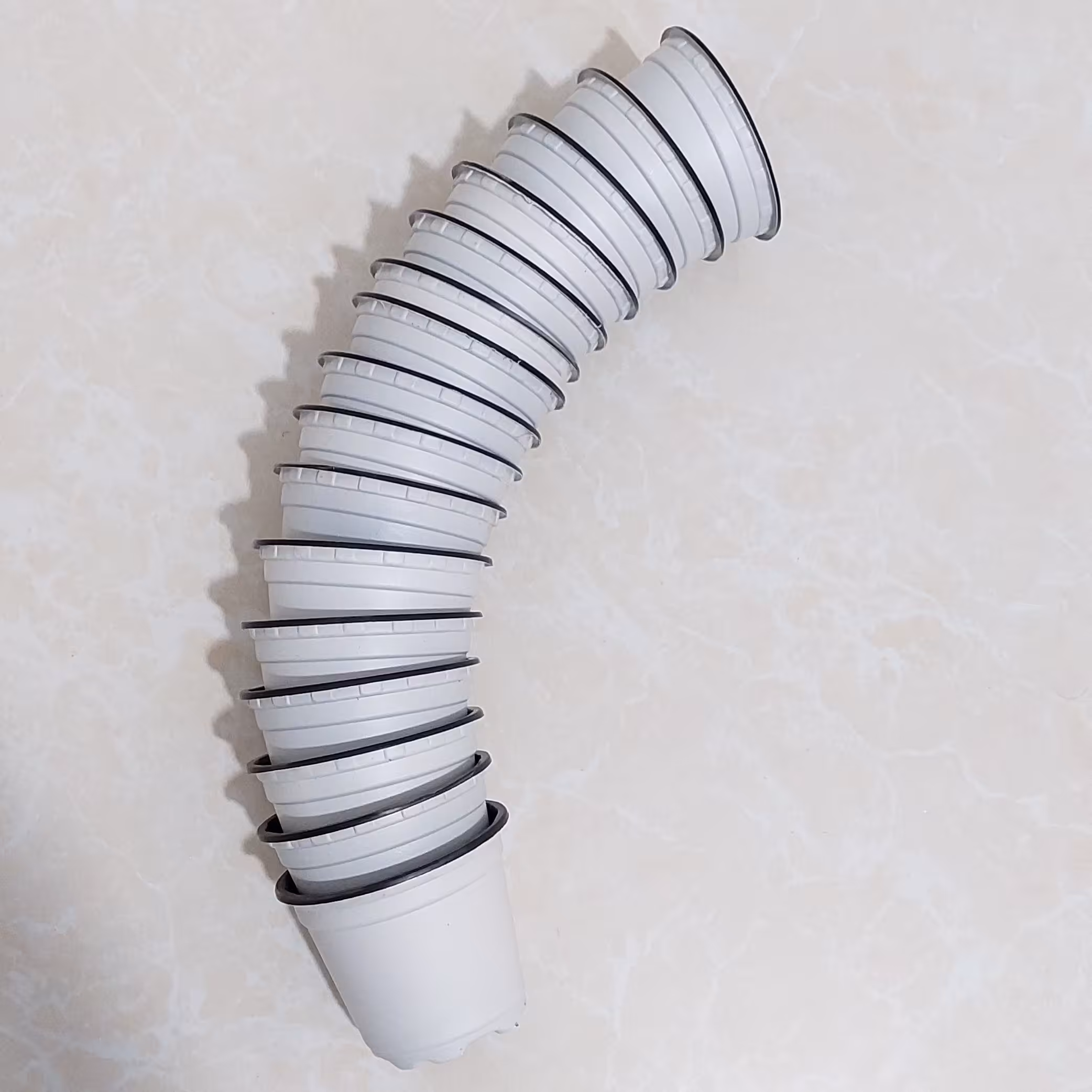 گلدان پلاستیکی ژله ای سایز 8 سفید مجموعه 50 عددی