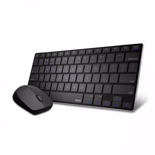 ست کیبورد و ماوس وایرلس رپو   Rapoo Multi Mode Silent Keyboard and Mouse Combo Wireless Bluetooth 9000M