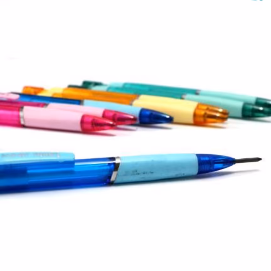 مداد نوکی 0.2 mm برند لانتو  اتود 0.2 mm برند lantu در رنگ آبی صورتی سبز زرد