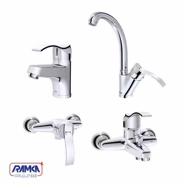 ست شیرالات شودر مدل اپال کروم