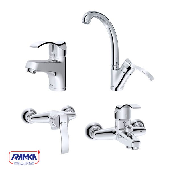 ست شیرالات شودر مدل اپال کروم