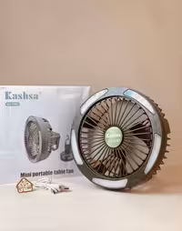 پنکه شارژی رینگ لایت دار دسته دار کد002729