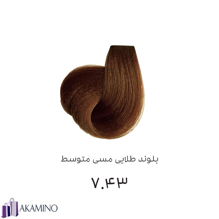 رنگ مو DF بلوند طلایی مسی متوسط شماره 743