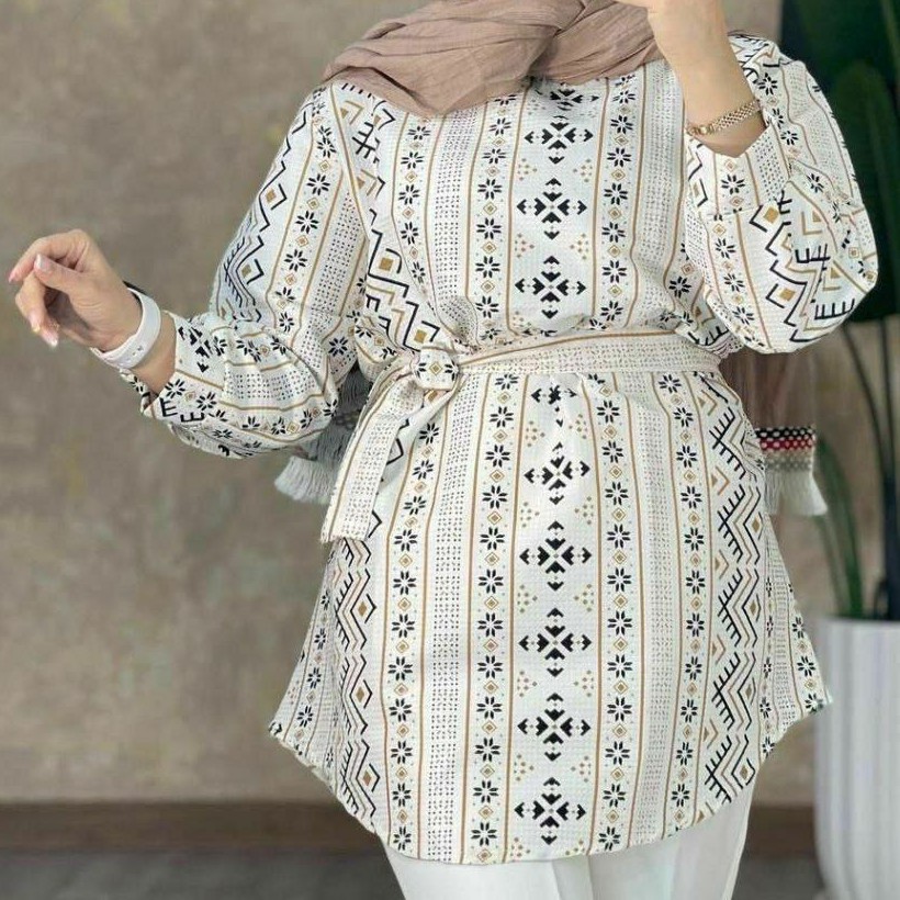 شومیز مانتویی جنس داکرون چاپی