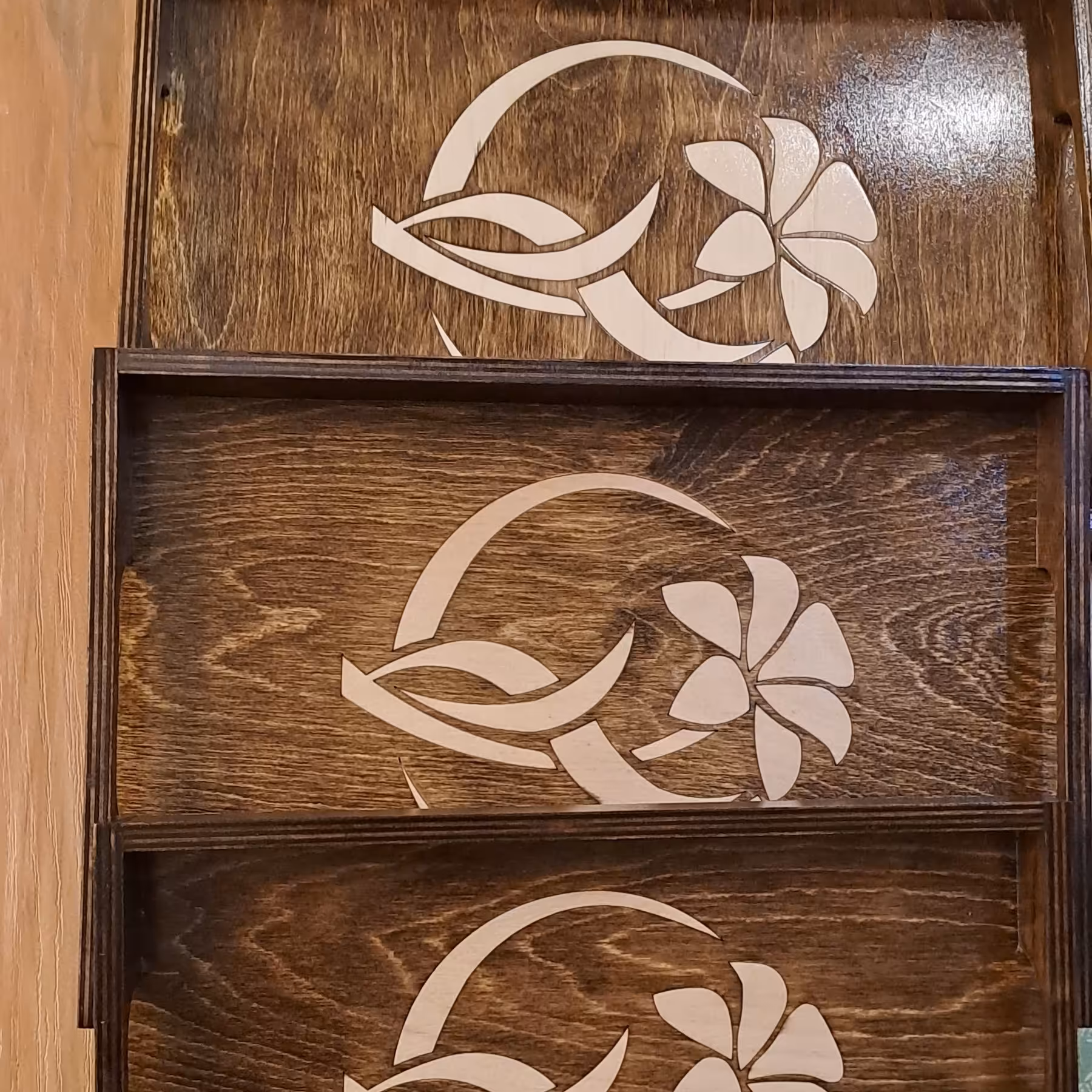 سینی چوبی پلای وود با روکش ولی استر پک سه عددی کد 20