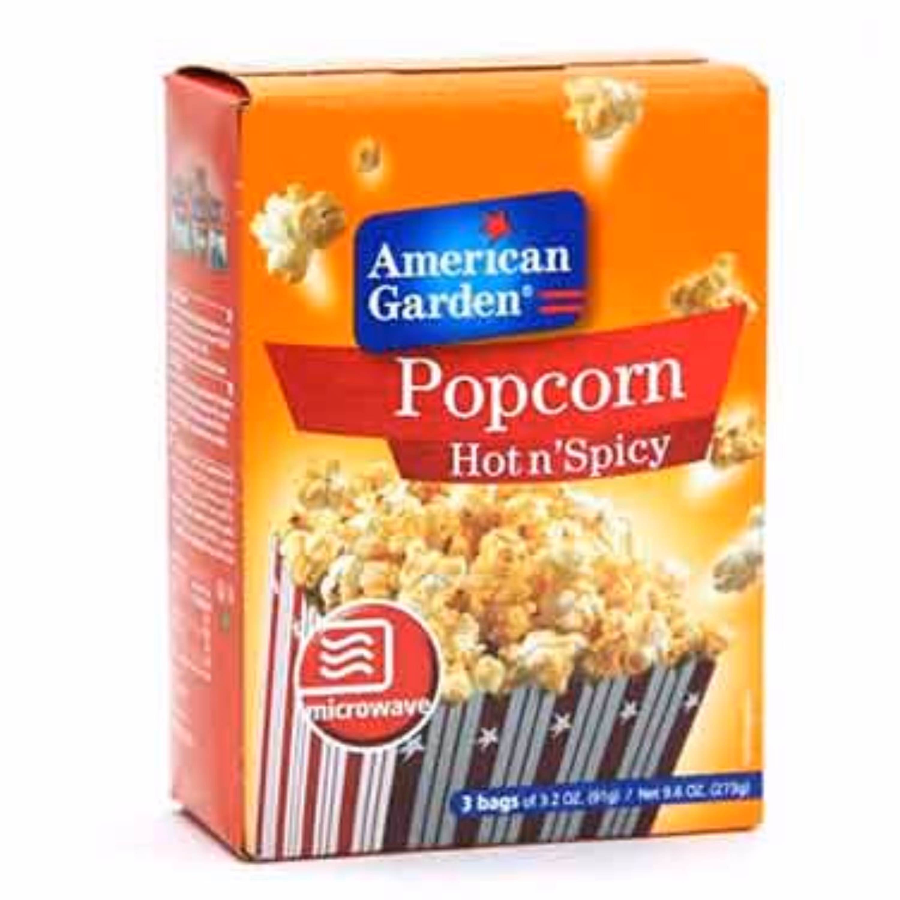 پاپ کورن فلفل تند سه عددی امریکن گاردن 273 گرمی