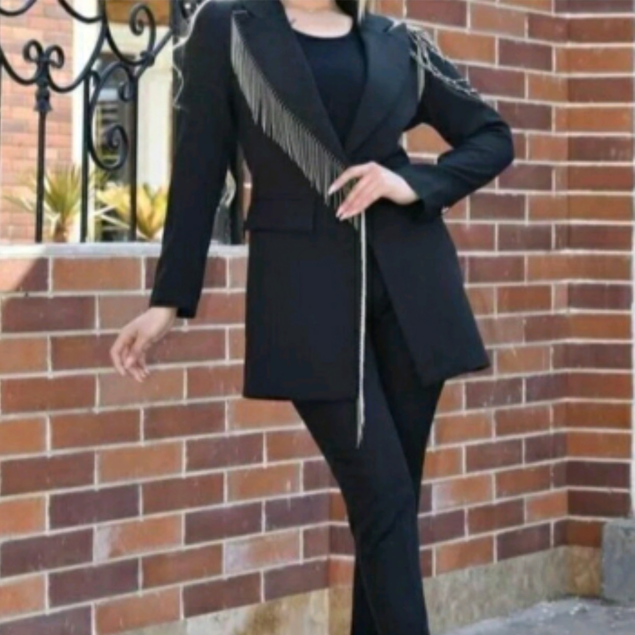 کت و شلوار زنانه جنس کرپ مازراتی