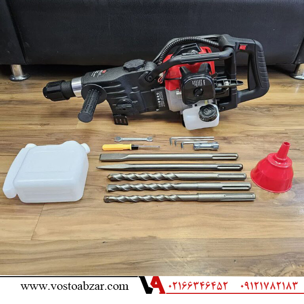 چکش تخریب 11 کیلویی دو کاره بنزینی باس مدل 58GH