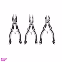 ست انبر دست و سیم چین و دم باریک پراگ مدل چند کاره کد YP-8/8.5/9INCH مجموعه 3 عددی