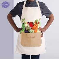 پیشبند آشپزخانه جیب دار نقاشی شده با دست