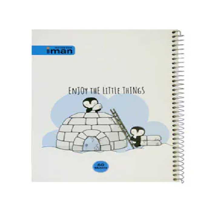 دفتر مشق 60 برگ ایمان طرح حیوانات - چی بخونم