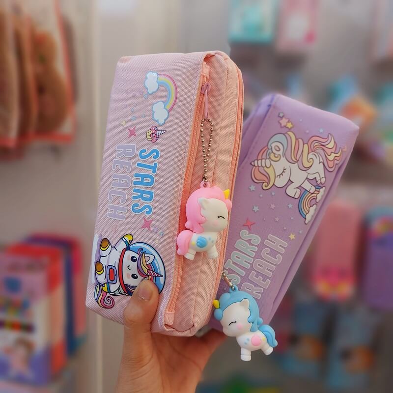 جامدادی دوزیپ طرح یونیکورن