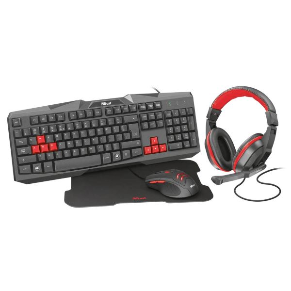 خرید باندل Trust Ziva 4-in-1 Gaming Bundle US با بهترین قیمت