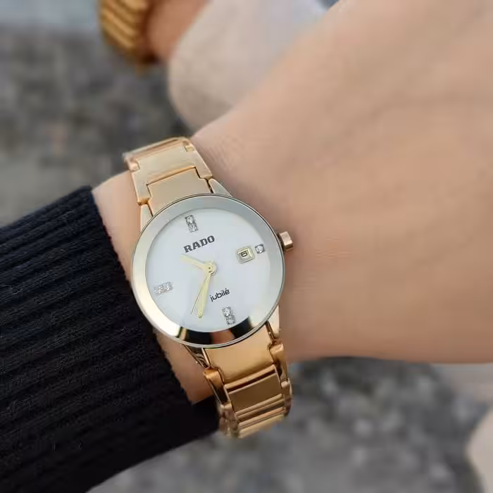 ساعت ست و تک استیل رادو با کیفیت گلد