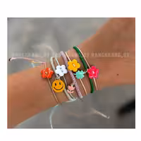 دستبند رنگی نقره 