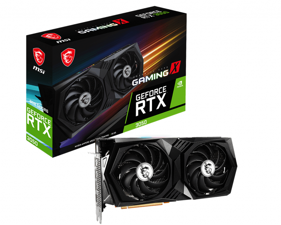 کارت گرافیک  ام اس آی مدل GeForce-RTX-3050-GAMING-X-8G حافظه 8 گیگابایت