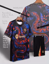 کیت بارسلونا کانسپت مار 2026-2025 (پیراهن شورت) ورژن هواداری