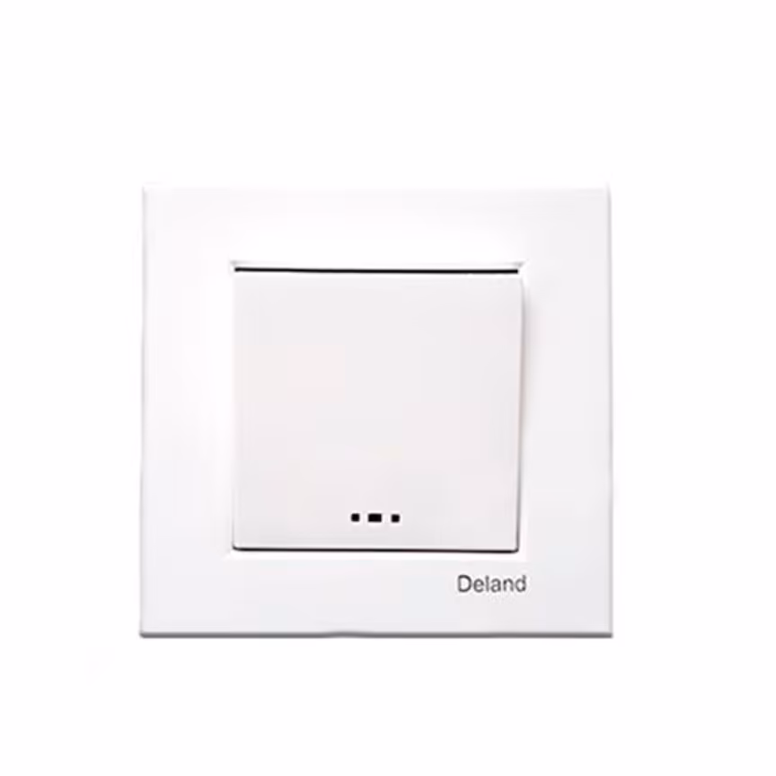 کلید پریز تک پل توکار دلند آسا سفید