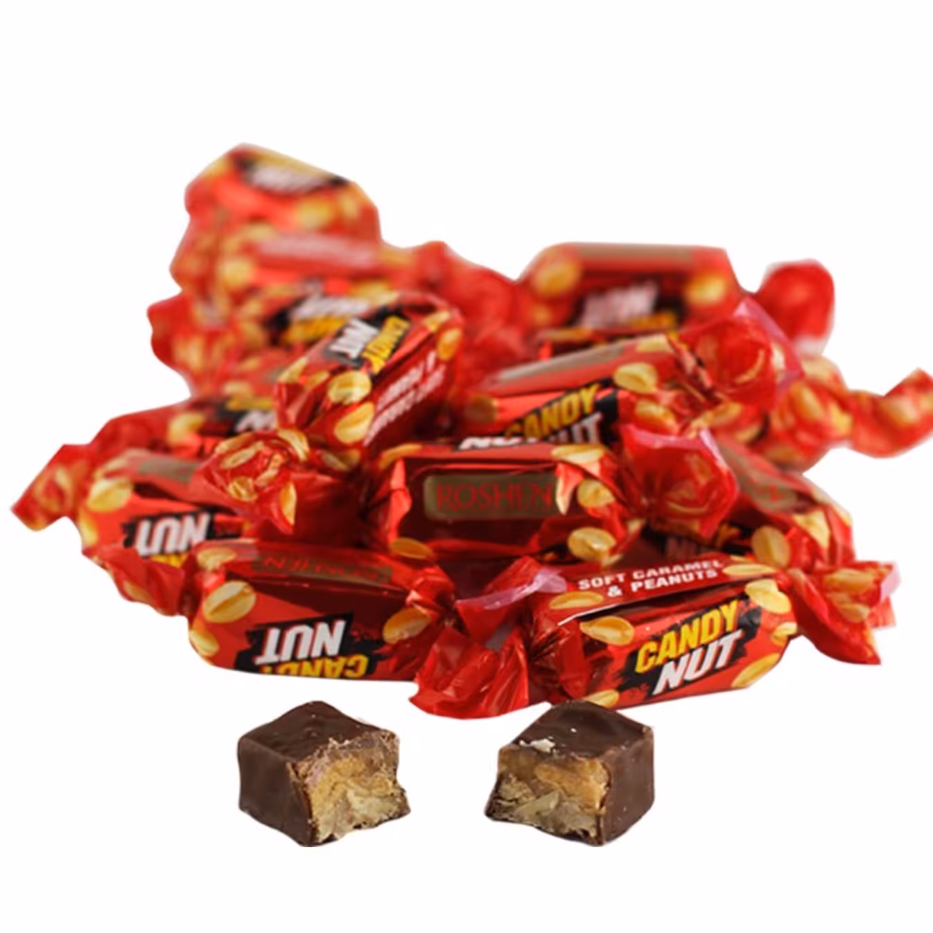 شکلات کندی نات روشن با مغز بادام زمینی محصول کشور اوکراین roshen candy nut /ضمانت اصالت کالا و تاریخ معتبر
