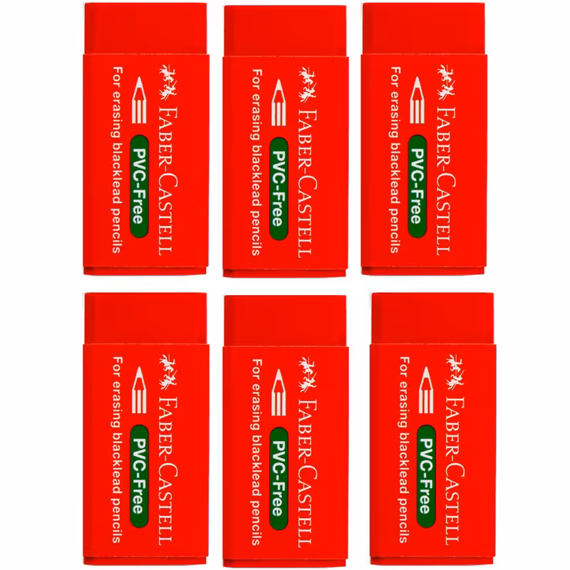 پاک کن فابر کاستل مدل PVC بسته 6 عددی