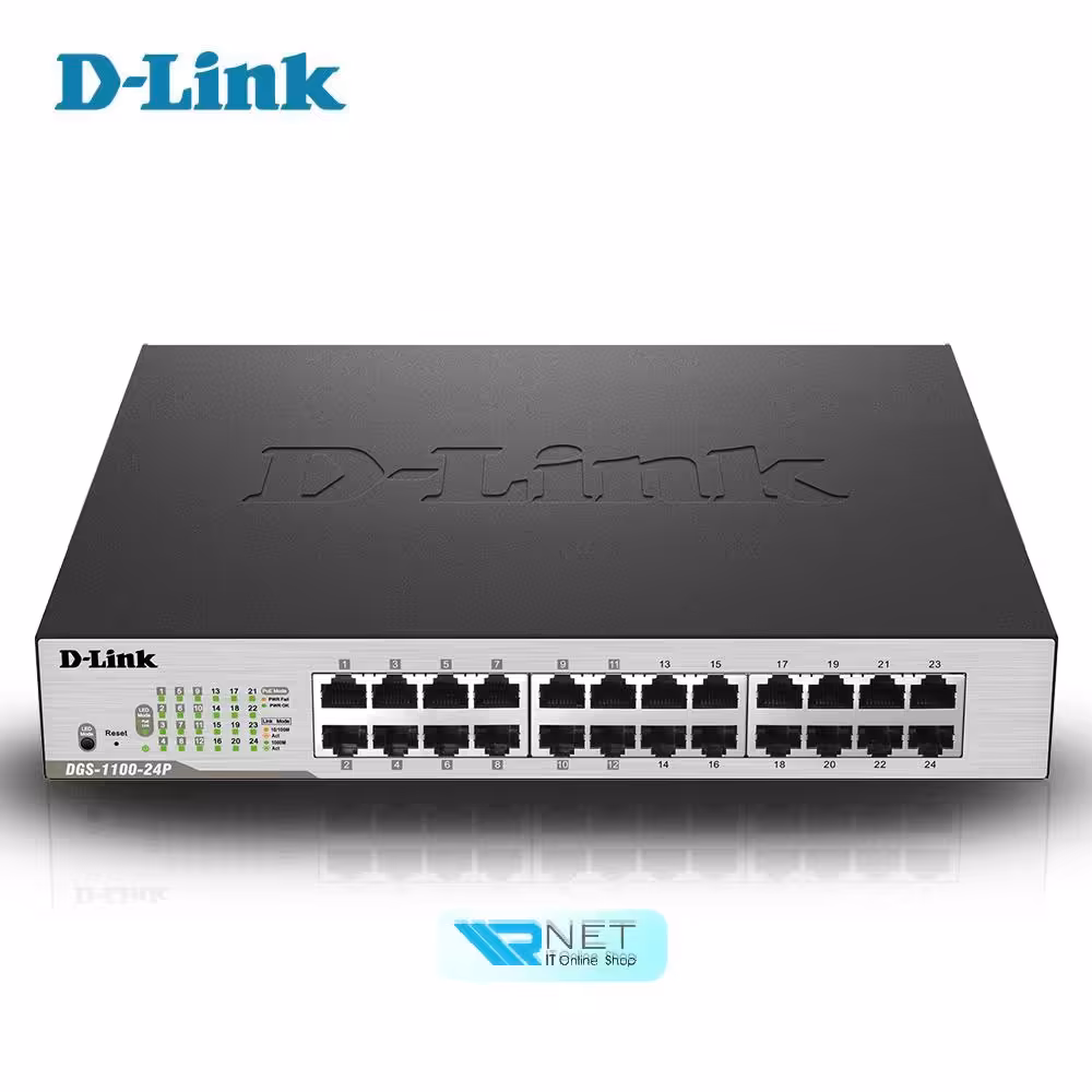 سوئیچ 24 پورت PeO و اسمارت D-Link مدل DGS-1100-24P
