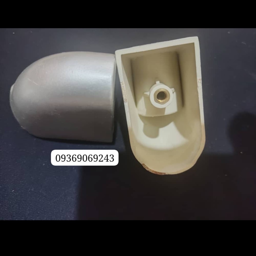سر دستگیره لوله سایز 25 رنگ نقره ای  2عددی 