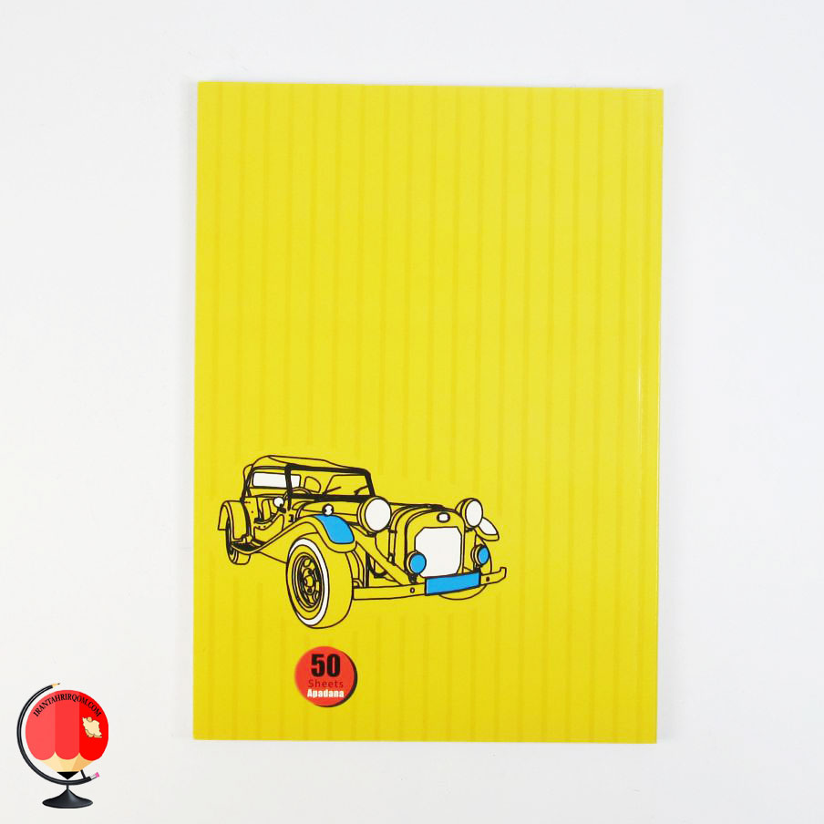 دفتر مشق 50 برگ طرح ماشین آپادانا