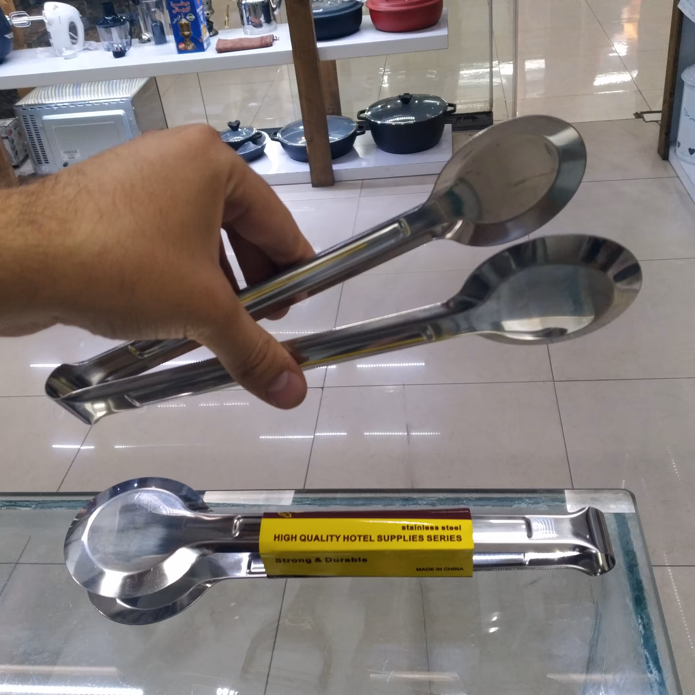 انبر سالاد یا سرخ کردنی استیل آهن رو بانگیر وارداتی جنس عالی