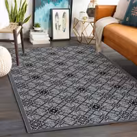 گلیم   ماشینی 1 در 1 (1-1) رنگ نقره ای  طرح نگین (ارسال پس کرایه)