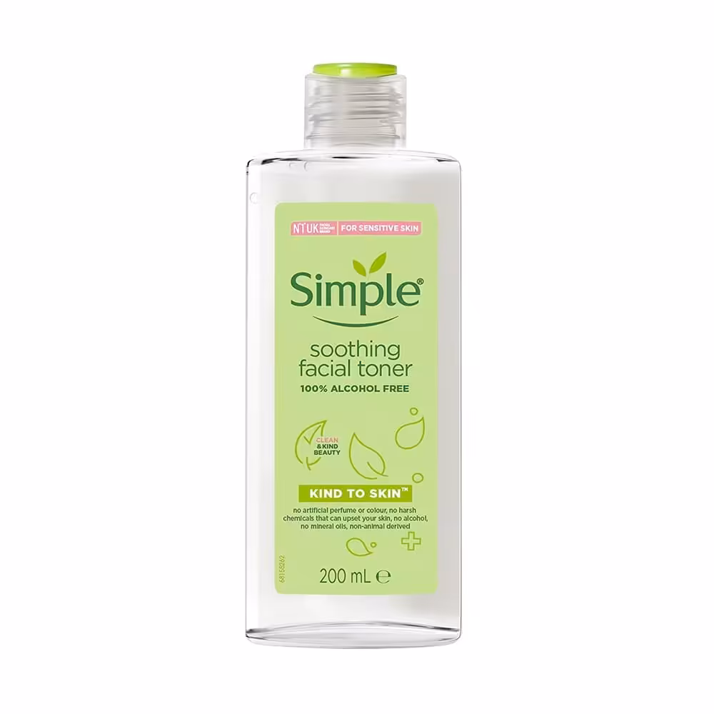 تونر پاک کننده صورت سیمپل مدل Soothing حجم 200 میل