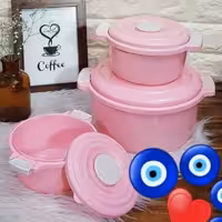 ست 3 تایی قابلمه 
دردار پلاستیکی