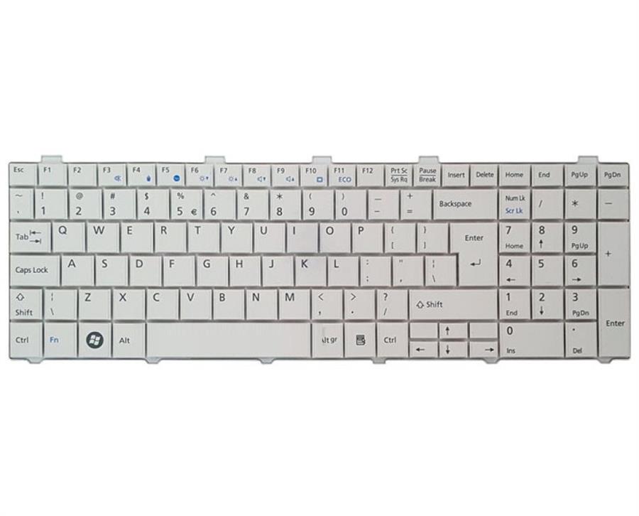 کیبورد لپ تاپ فوجیتسو Lifebook AH530 سفید
