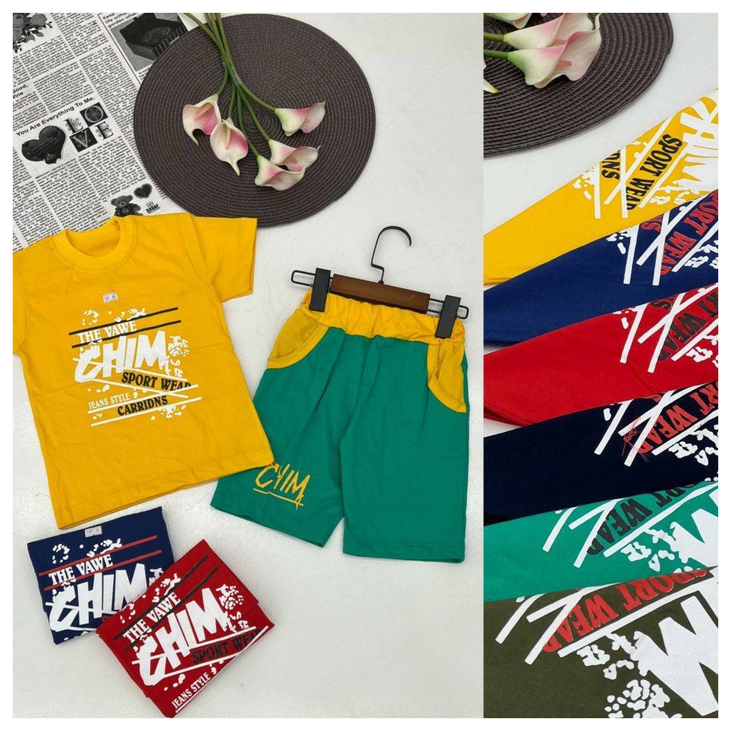  تیشرت شلوارک پسرانه تاپ شلوارک پسرانه نخ پنبه نرم و راحت 