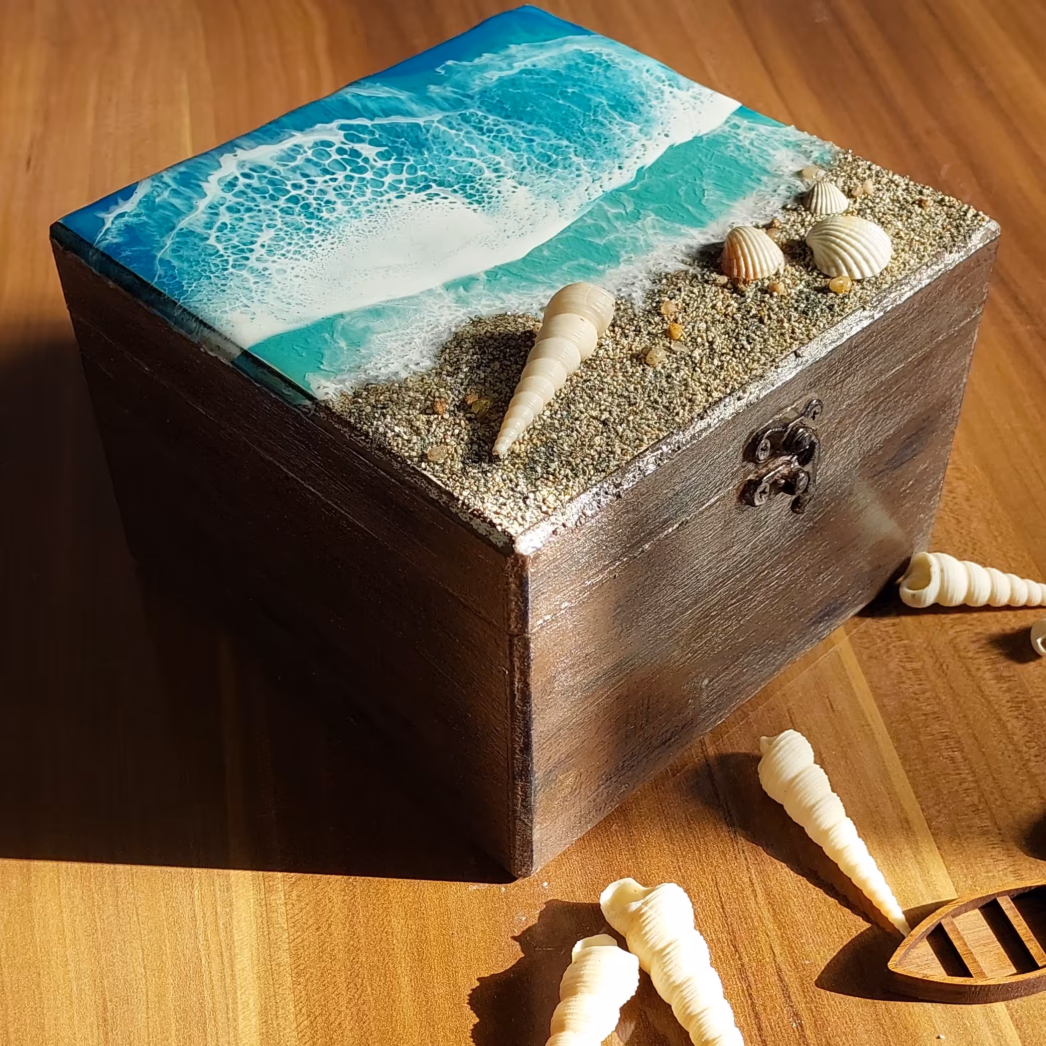 جعبه رزینی تی بگ و جواهرات