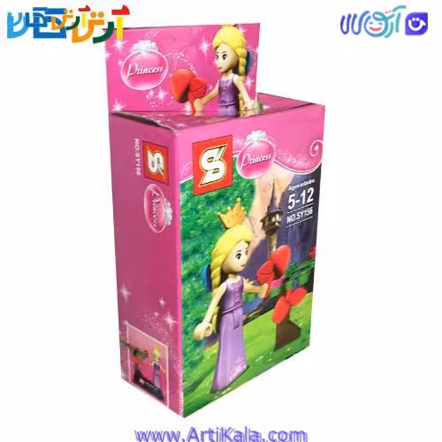 لگو شخصیت پرنسس طرح پرنسس و گل قرمز