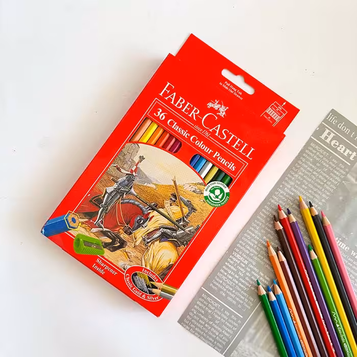 مدادرنگی 36 رنگ جعبه مقوا فابرکاستل
