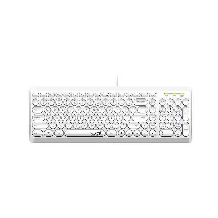 کیبورد جنیوس سفید مدل Genius Keyboard SLIM STAR Q200 White