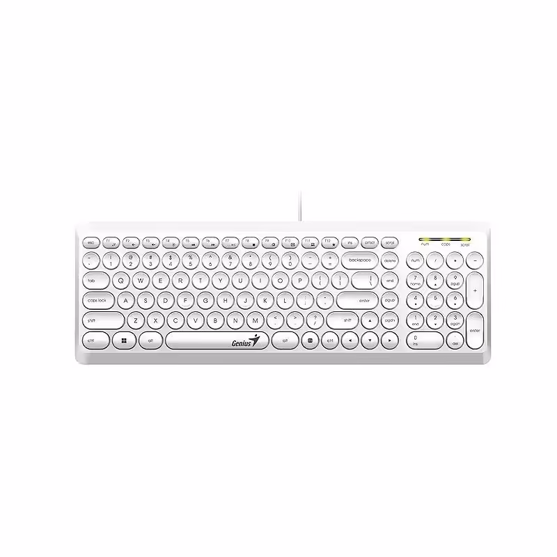 کیبورد جنیوس سفید مدل Genius Keyboard SLIM STAR Q200 White