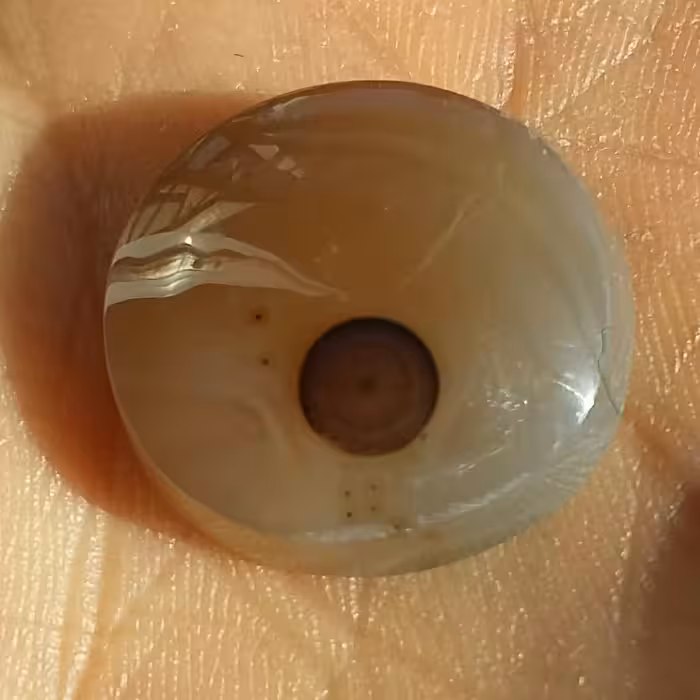 نگین معدنی عقیق باباقوری تک چشم محشششر 100درصد طبیعی خاااااص شااهکار خلقت دیدنی
