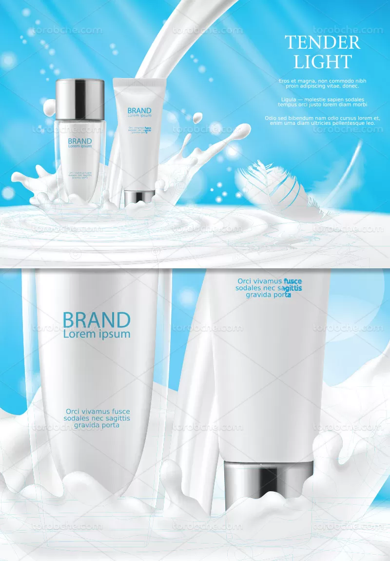 وکتور تبلیغات کرم با کیفیت | گرافیک با طعم تربچه