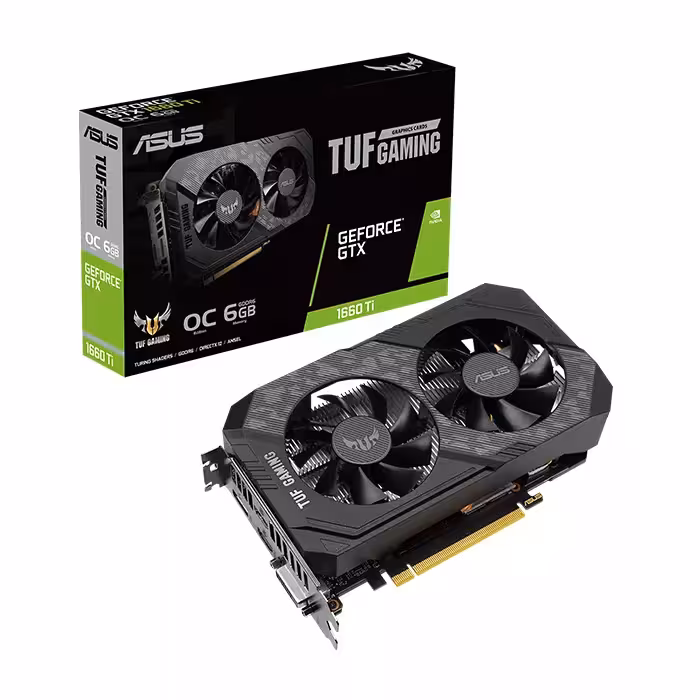 کارت گرافیک ایسوس TUF Gaming GeForce GTX 1660 TI 6G EVO OC Edition