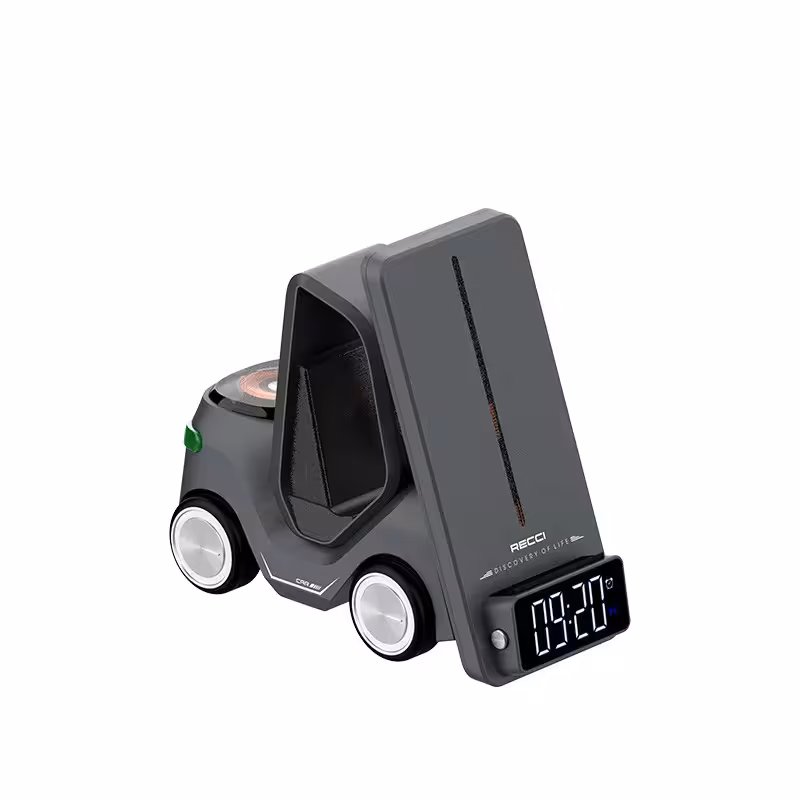 شارژر وایرلس 5 کاره ماشینی رسی مدل Recci RCW-37