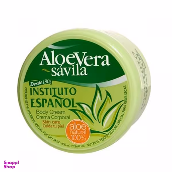کرم مرطوب کننده بدن انستیتو اسپانول مدل Aloevera حجم 400 میلی لیتر