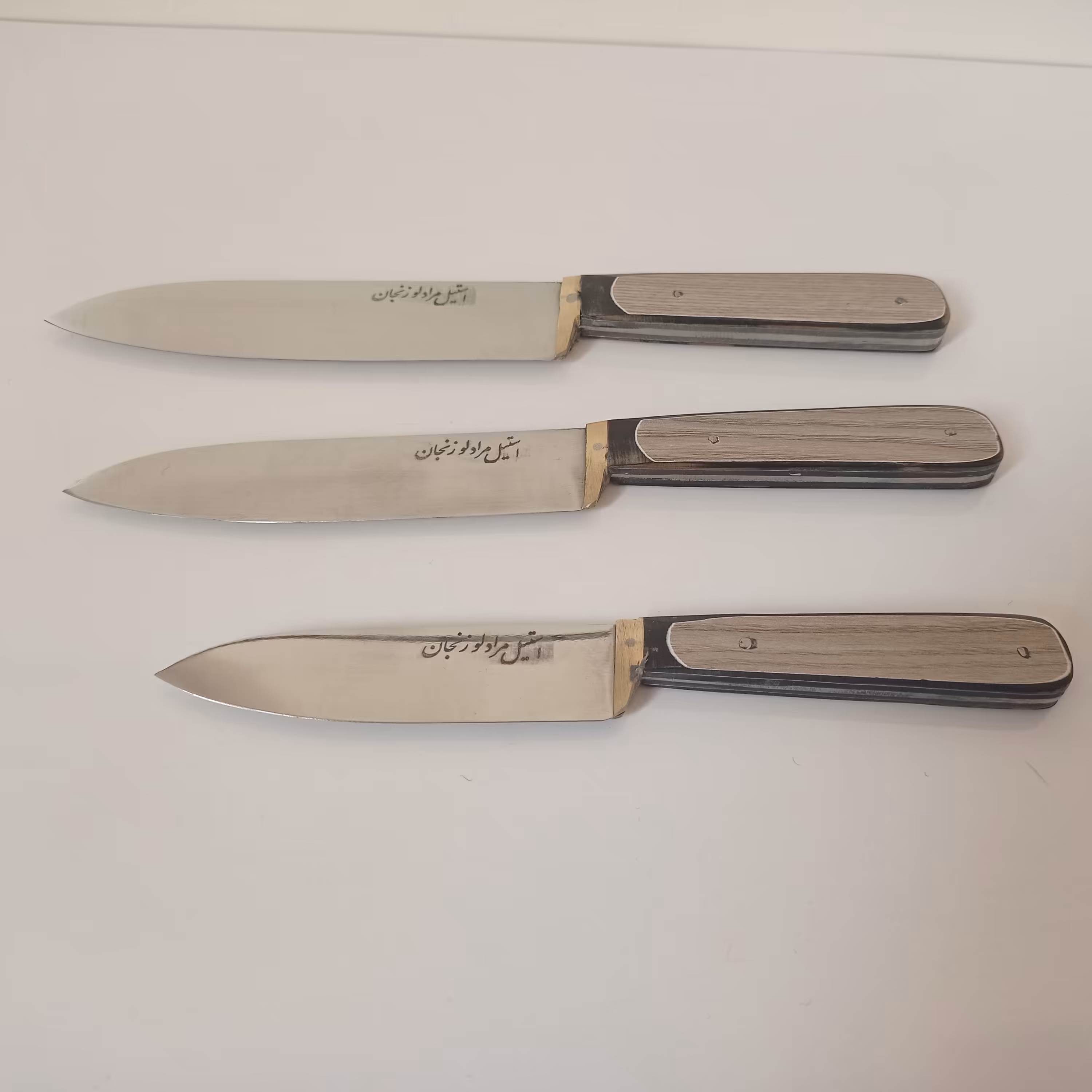 پک 10 عددی سرویس چاقو آشپزخانه استیل براق ضد زنگ مرادلو 3 تایی  با کیفیت بالا

