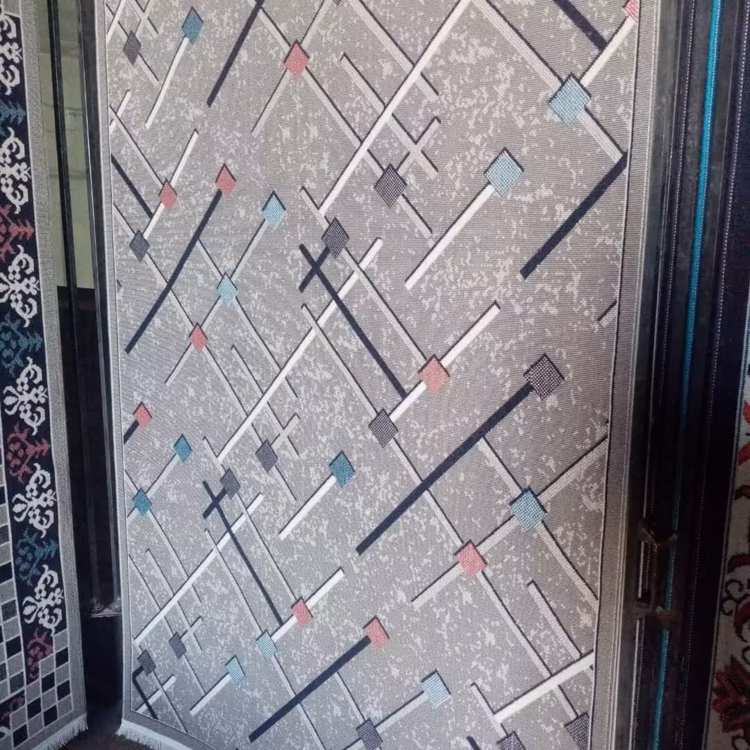 گلیم ماشینی کاشان طرح کبریتی فیلی 6متری 