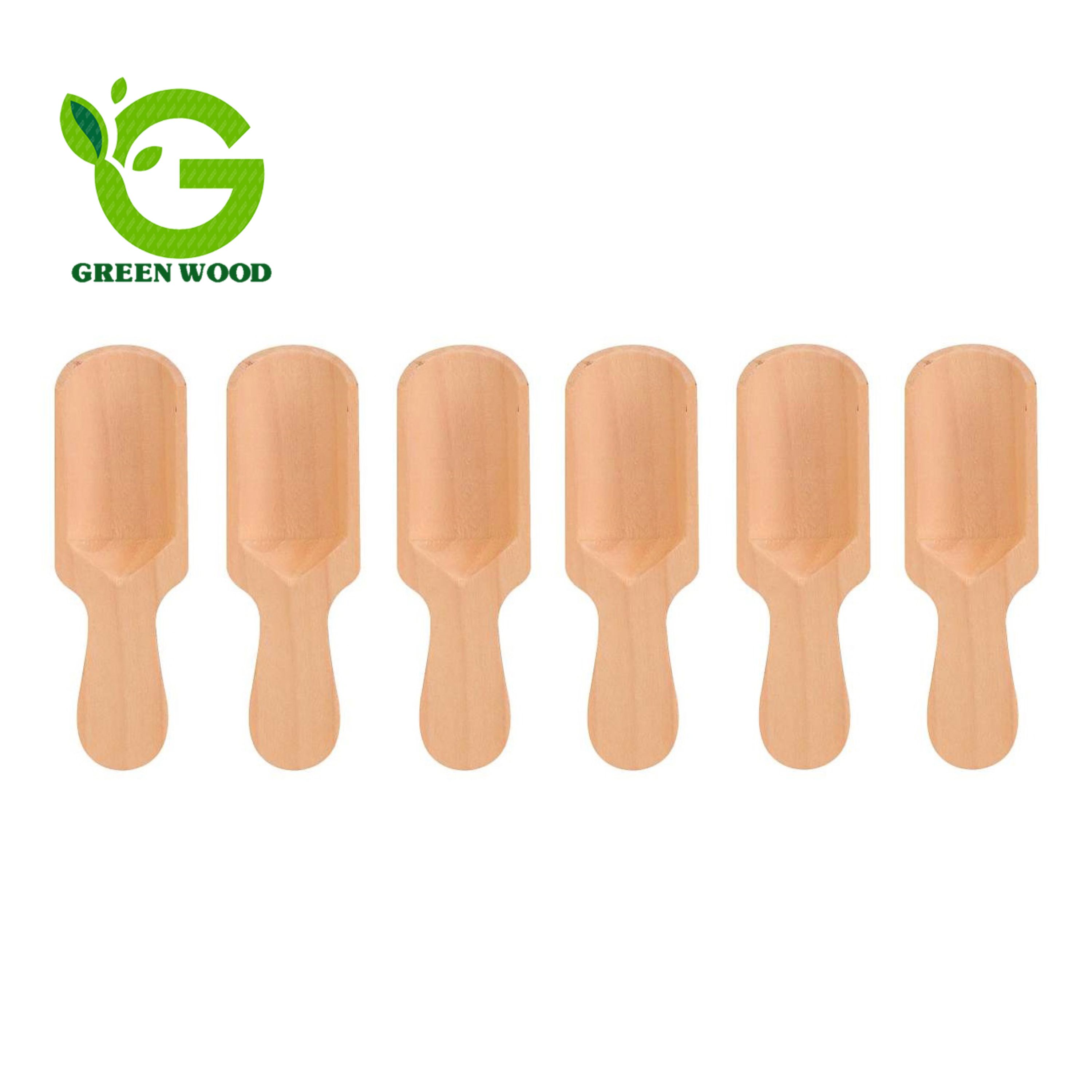 قاشق ادویه (مربا و عسل و چای ) چوبی مدل L7.5 بسته 6 عددی کد Gw71301002