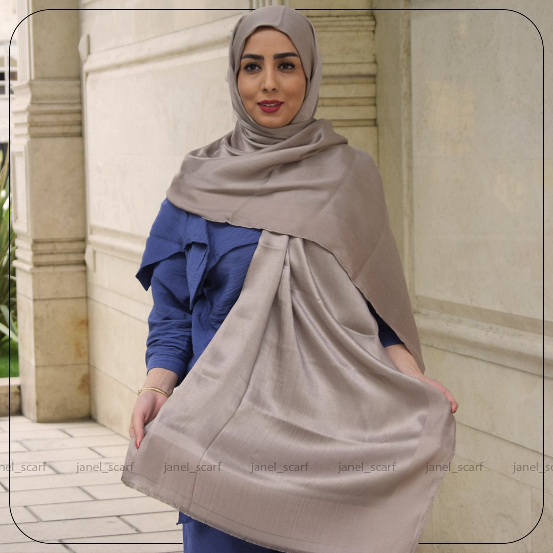 شال بامبو ژاکارد نخی دو رو مات و براق خیلی لطیف و جذابه مناسب  مینیمال پسندا
